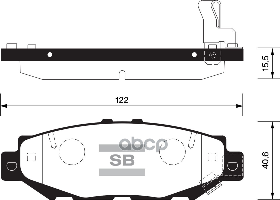 Колодки задние SANGSIN BRAKE SP1432